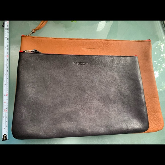 Rue de Bretagne buttery soft leather clutches - Picture 6 of 8